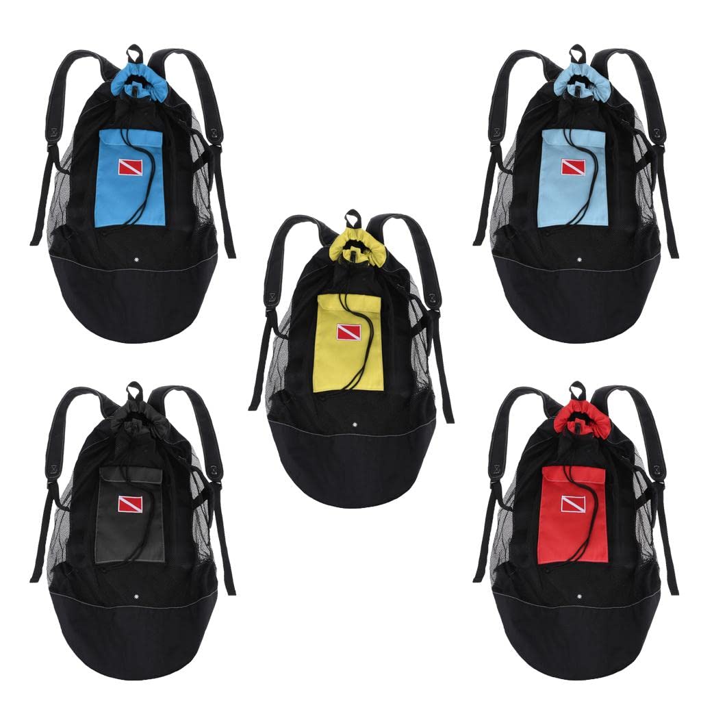 Sac à dos en maille pour plongée sous-marine et tuba Bleu clair 80 l