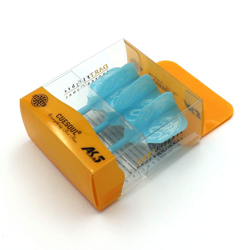 CUESOUL Rost Eje de dardo Integrado y Plumas estándar/lágrima de Pera/Forma Delgada con patrón Atractivo, Juego de 3 Piezas — view 7