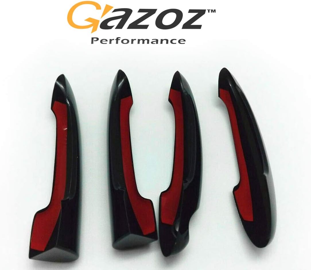 (4 Black Glossy Door Handle Cover Compatible with Mini Cooper Clubman R55 Wagon 2007-2014