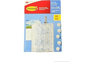 Mini Command Hooks: Crystal Clear, Muscle-Bound Hanging