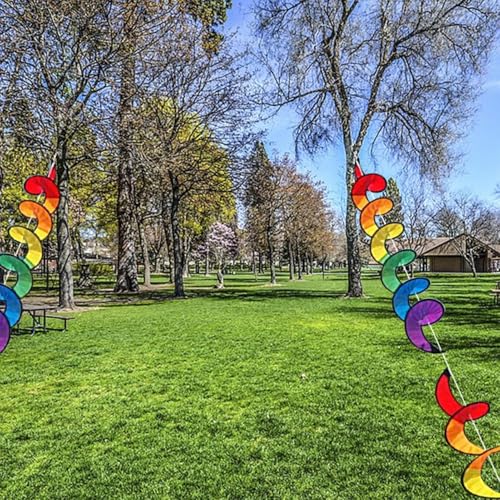 Windspinner arcoíris de 4 piezas para alegrar terrazas apagadas y balcones pequeños 4