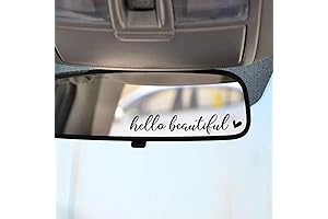 2 x Hello Beautiful Rearview Mirror Decal