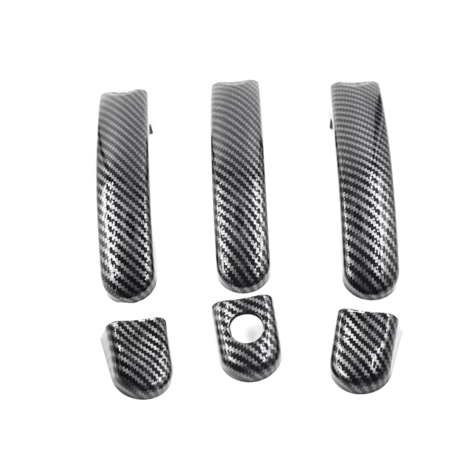 Iukmr Carbon Fiber For Vw For Transporter T5 T6 For Caddy 2003-2009 Car Accessories Gloss Black Outside Exterior Door Handle Cover Car Outer Door Handle(Carbon Fiber)