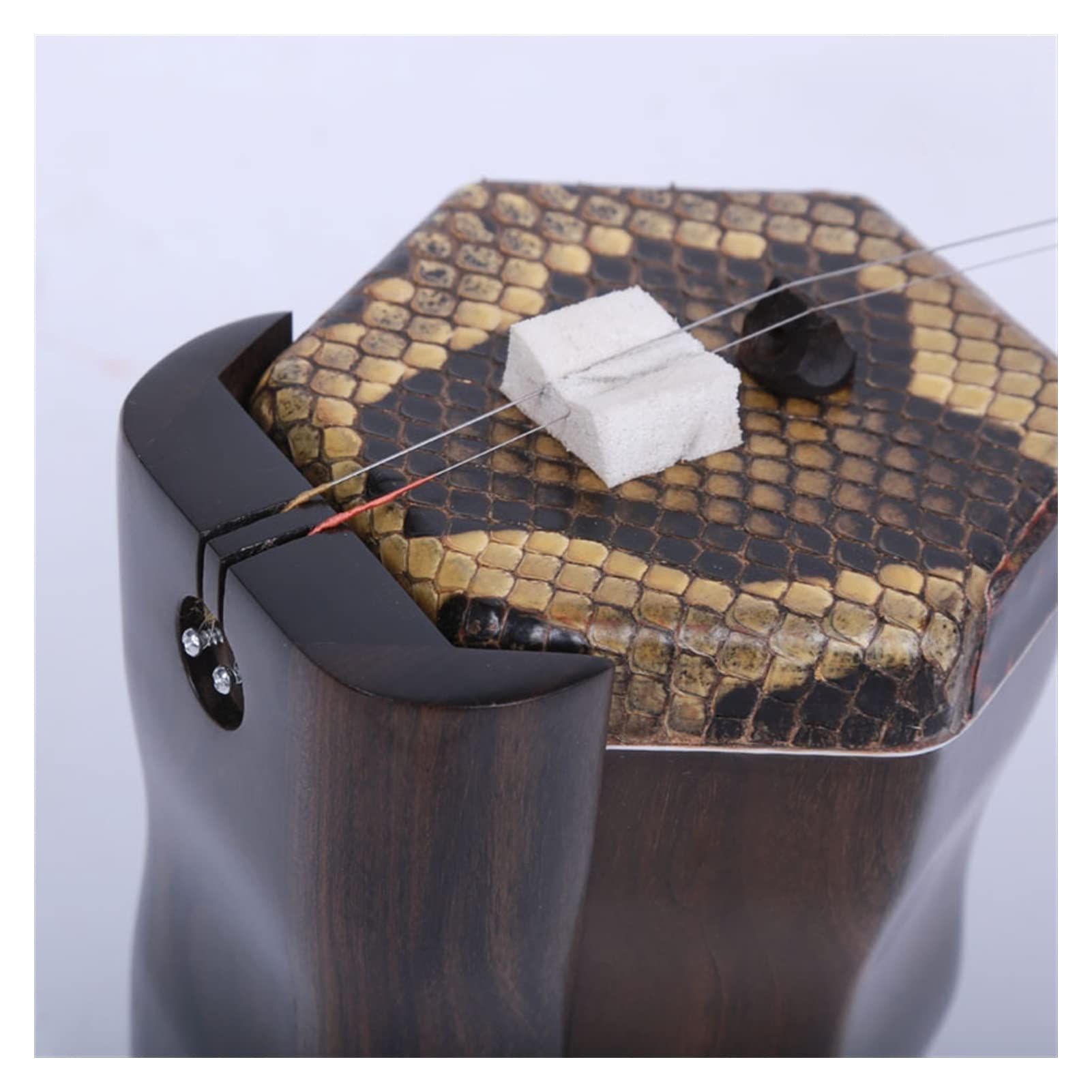 FLFL Gestreiftes Ebenholz Erhu Handgefertigtes Zupfinstrument Anfänger Erhu