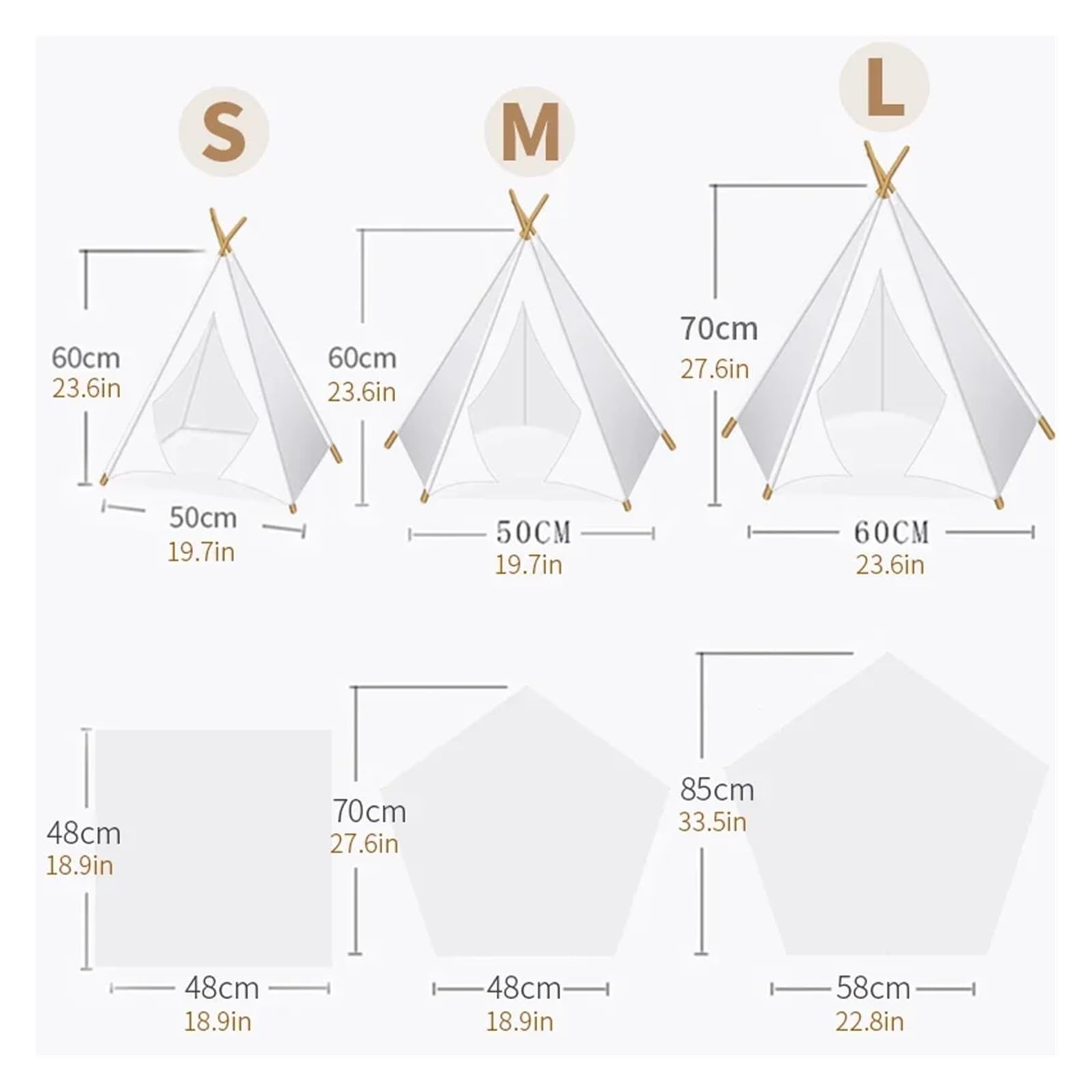 Tente pour Chien Tente for animaux de compagnie, tente tipi for chien, lit élégant, doux et confortable avec coussin en peluche épais, maisons for chats lavables, lits for chiots for chiens de petite