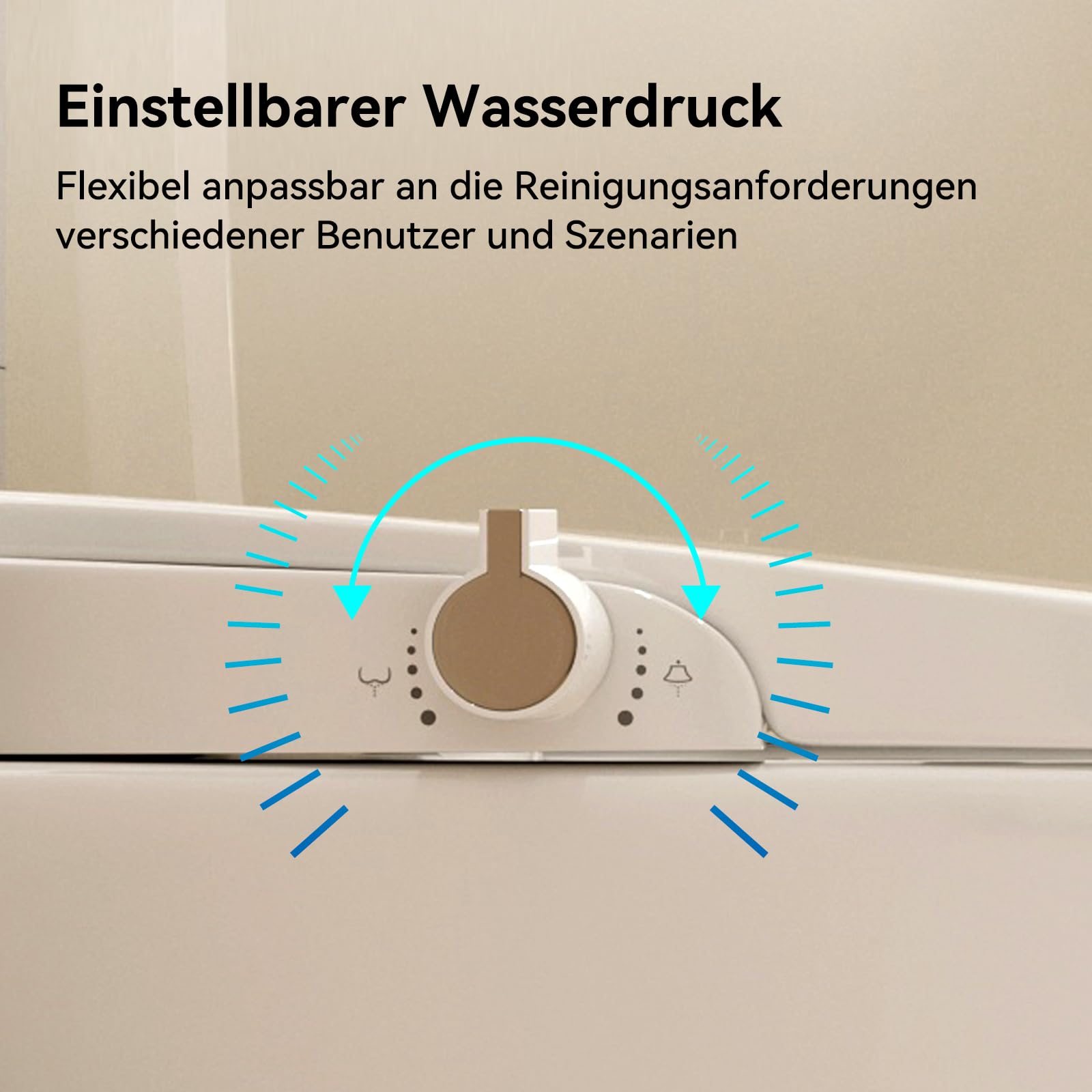 HOROW Tapa de inodoro sin electricidad, tapa de inodoro con dispositivo de descenso automático, asiento de inodoro para ducha trasera y ducha, accesorio de bidé para inodoro, incluye manguera de