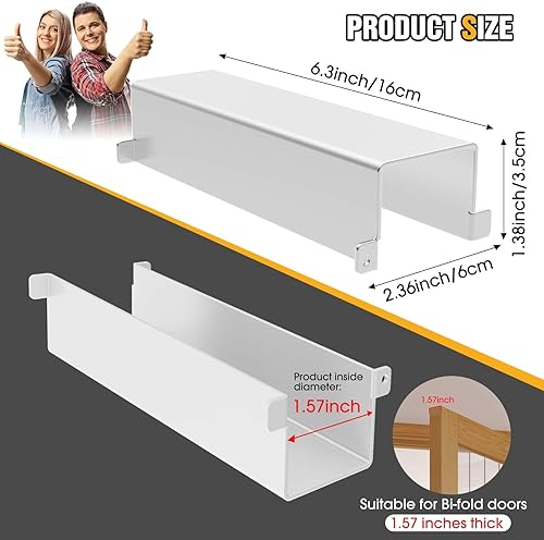 Miniatura 3 de Cerradura de puerta plegable, se adapta a puertas plegables de 1 18 a 1 38 pulgadas de grosor, cerraduras de seguridad para niños de doble puerta