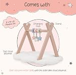LullaBaby Doll Play Gym Set, 3 Hanging Toys for 14 Inch Baby Dolls | Baby doll accessories set with 1 cloud playmat, 3-piece stand, and 3 hanging toys; fits most 14-inch baby dolls; 2+ Years