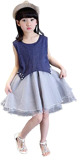 Amazon 昔の事のようにお茶をおしゃれ 女の子ドレス ガールズドッキングワンピース カジュアル子供服 入園式 フォーマル 通販