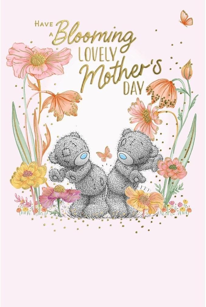 Me to You Tatty Teddy Mother's Day Card 'Blooming Lovely Mother's Day' 6 x 9" - Official Collection