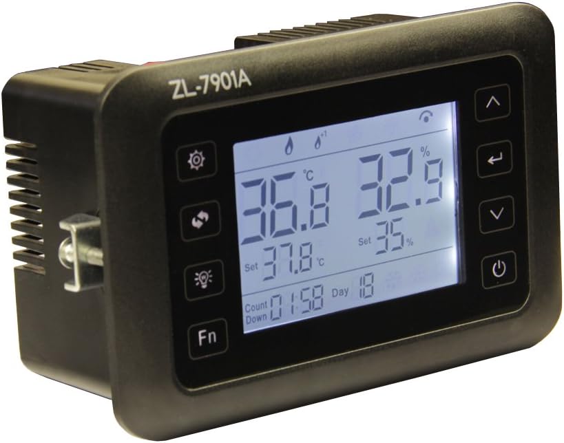 Intelligent PID Temperature Humidity Controller Multifunction Automatic Egg Incubator Thermometer with LCD Display and Two Sensor 100V-240V AC (ZL-7901A)