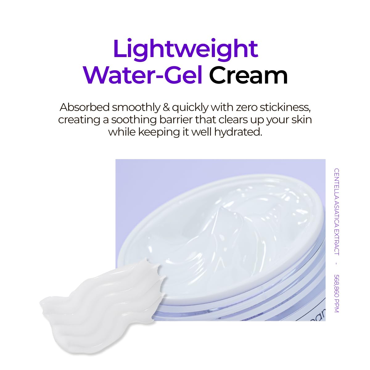 IZEZE Hyper CGA Cica Cream | Acne Prone Moisturizer, Blemish, Soothing Cream, Redness Relief for Face, Centella Calming Gel, Korean Skincare for Sensitive Skin, Gentle and Lightweight, 1.69 fl.oz