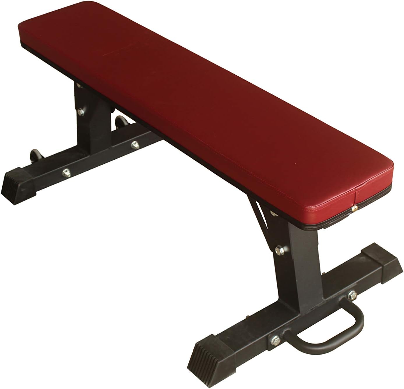 POWERT Flat Weight Bench Heavy Duty Utility Bench for Multi-Purpose Weight Training and AB Exercises-1,800 lbs Capacity (RED+BLACK) : Sports & Outdoors