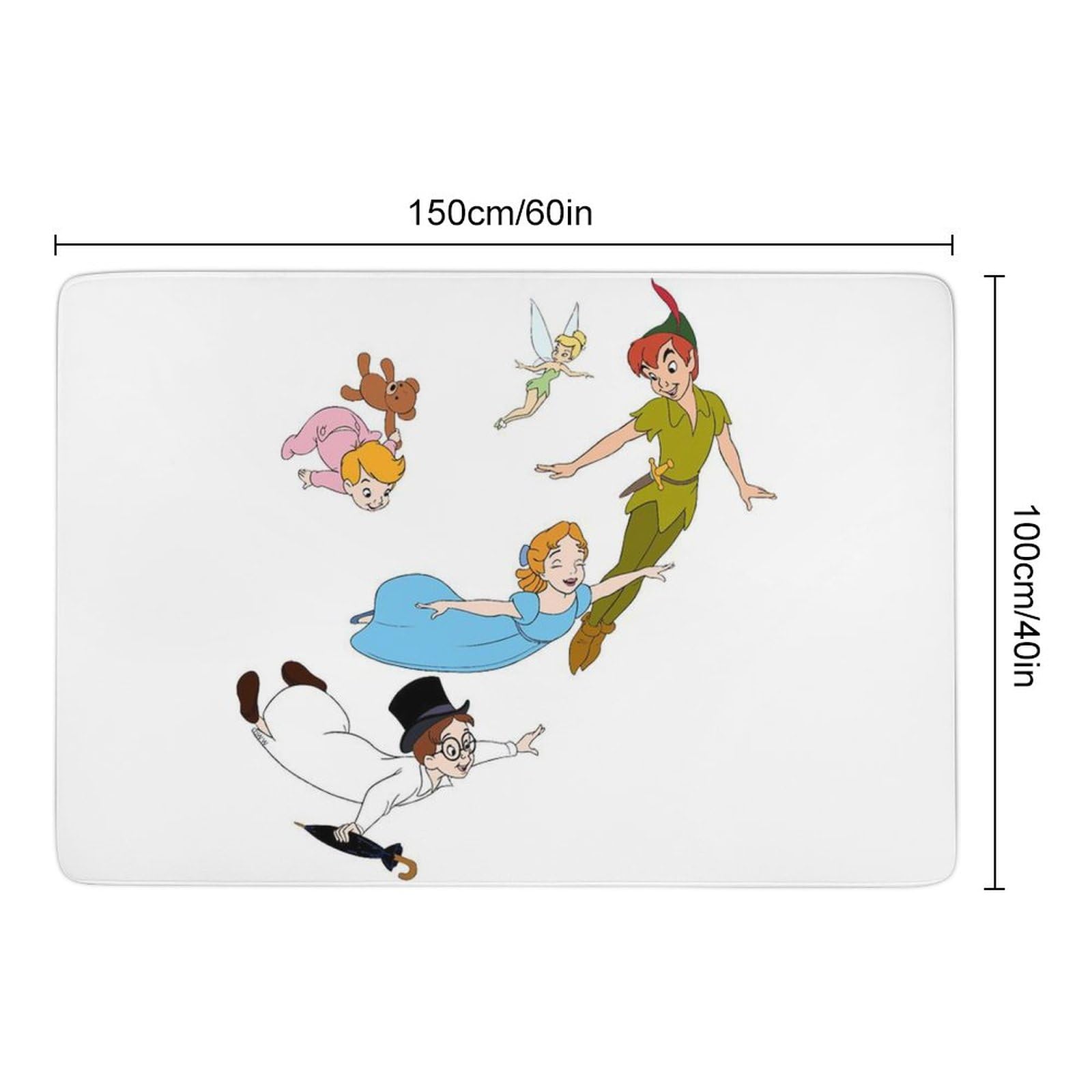 ラグ　ピーターパンのみ★ プリントウレタン入りラグ「ピーター・パン」(ディズニー/Disney