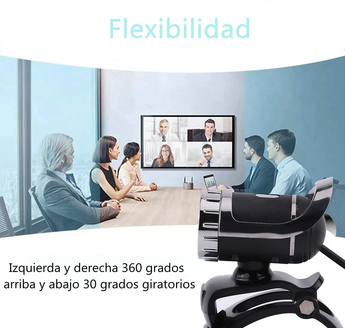 Webcam 480P, Clip-on HD PC Camera, Microfone Embutido, Pixels 12