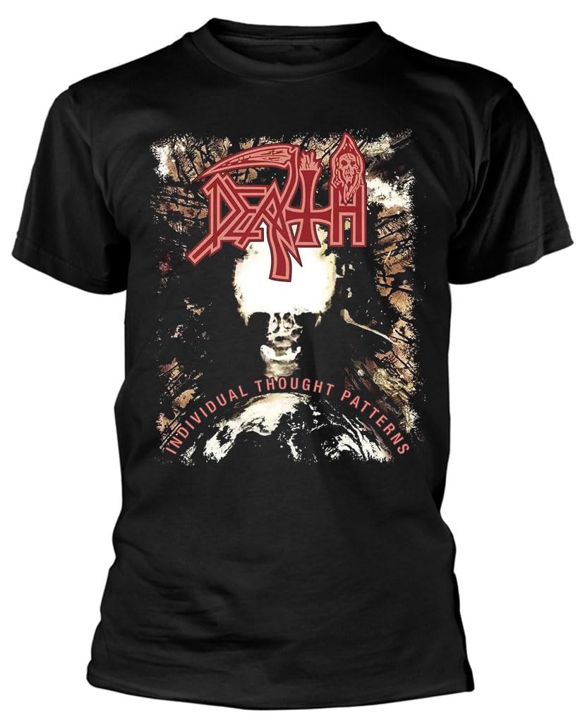 Razamataz Unisex Black Death 'Individual Thought Patterns' (Black) T-Shirt (Uk, Alpha, M, Regular, Regular)