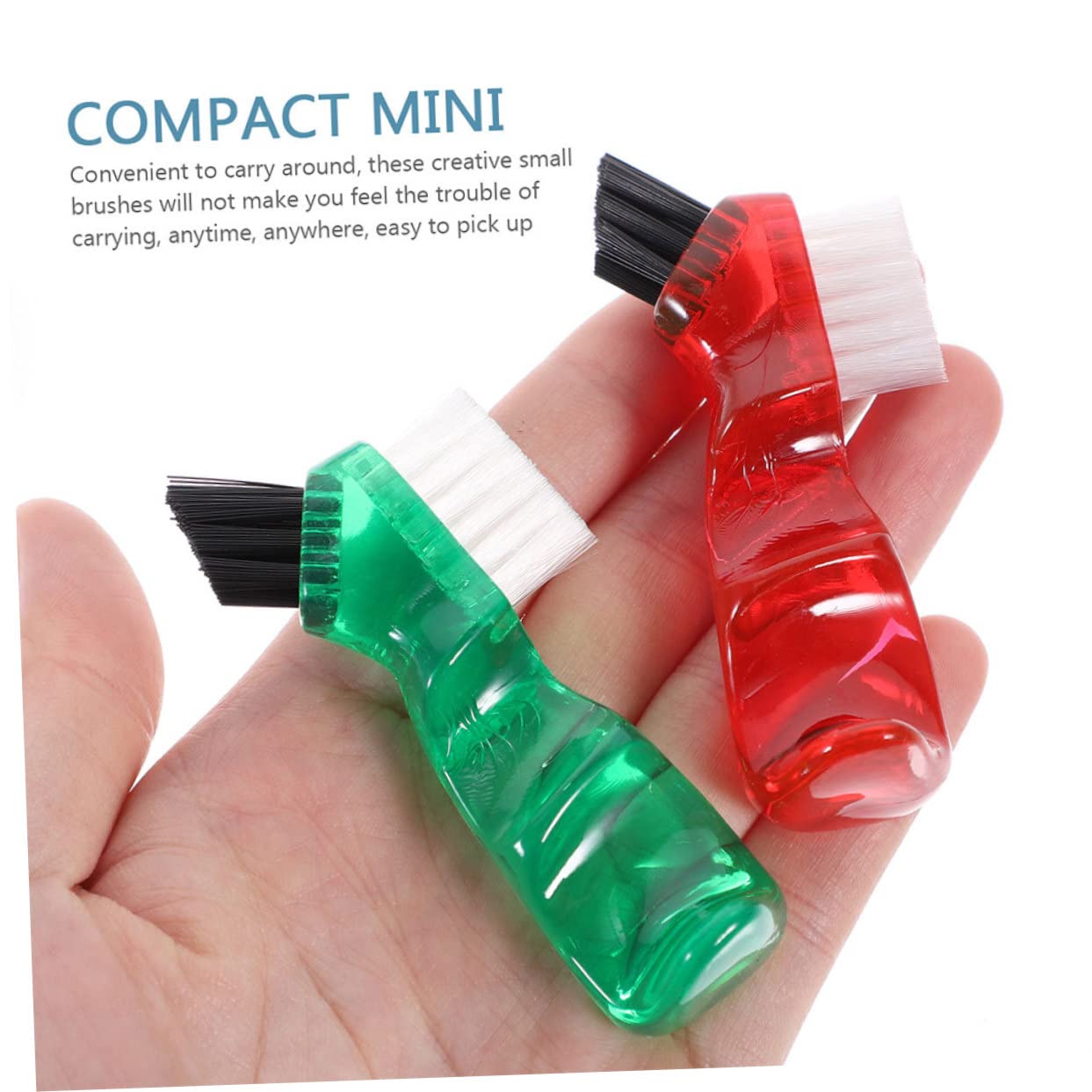 GALPADA Spazzolino per Dentiera Portatile 3 Pezzi in Plastica Pp, Mini Spazzola Multifunzione per Pulizia delle Protesi Dentali a Casa