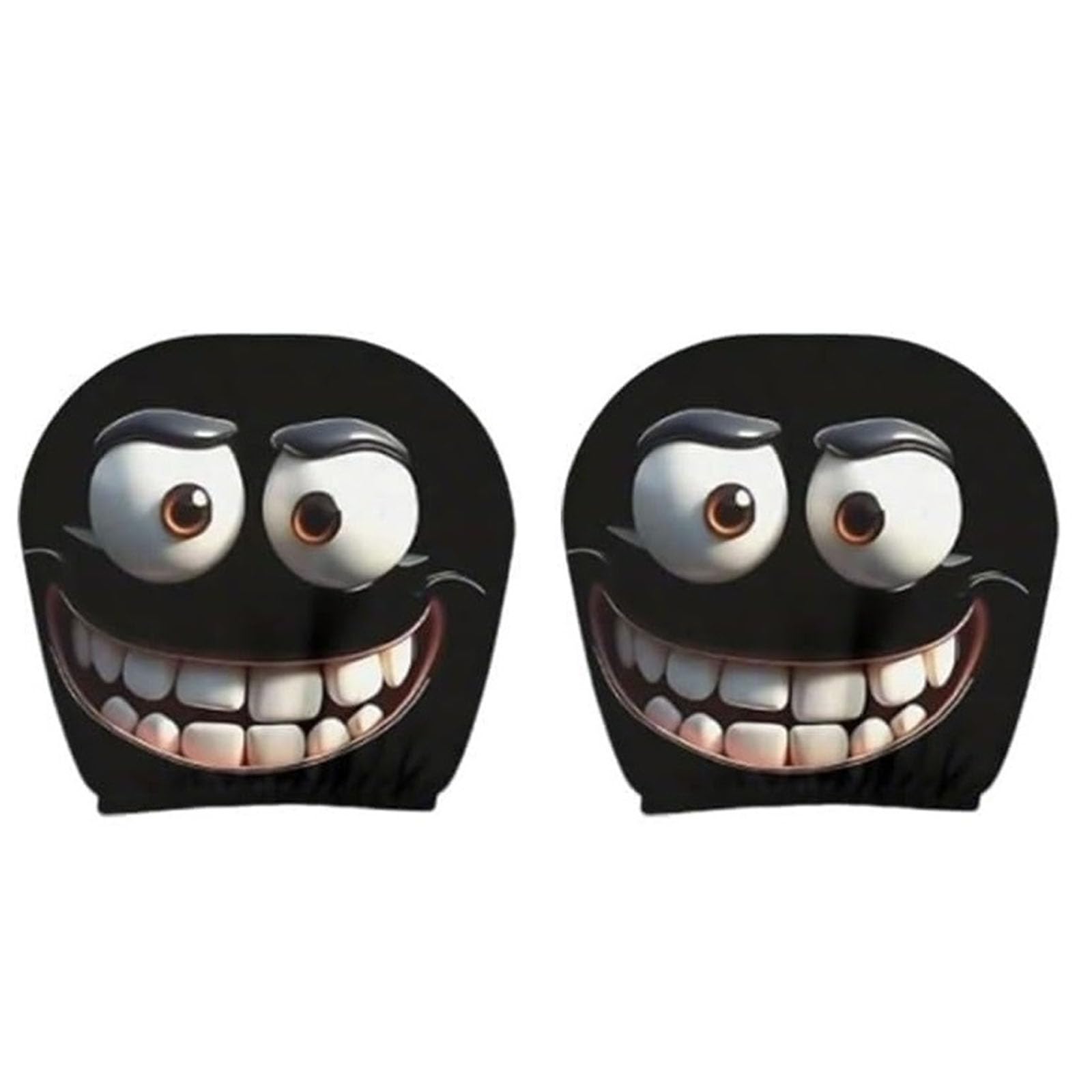Introti 2Pcs Ghost Face Headrest Covers Breathable Scary Print Headrest Protector Washable Elastic Spooky Headrests Cover for Auto/Vehicle/Truck/SUV (Style G)