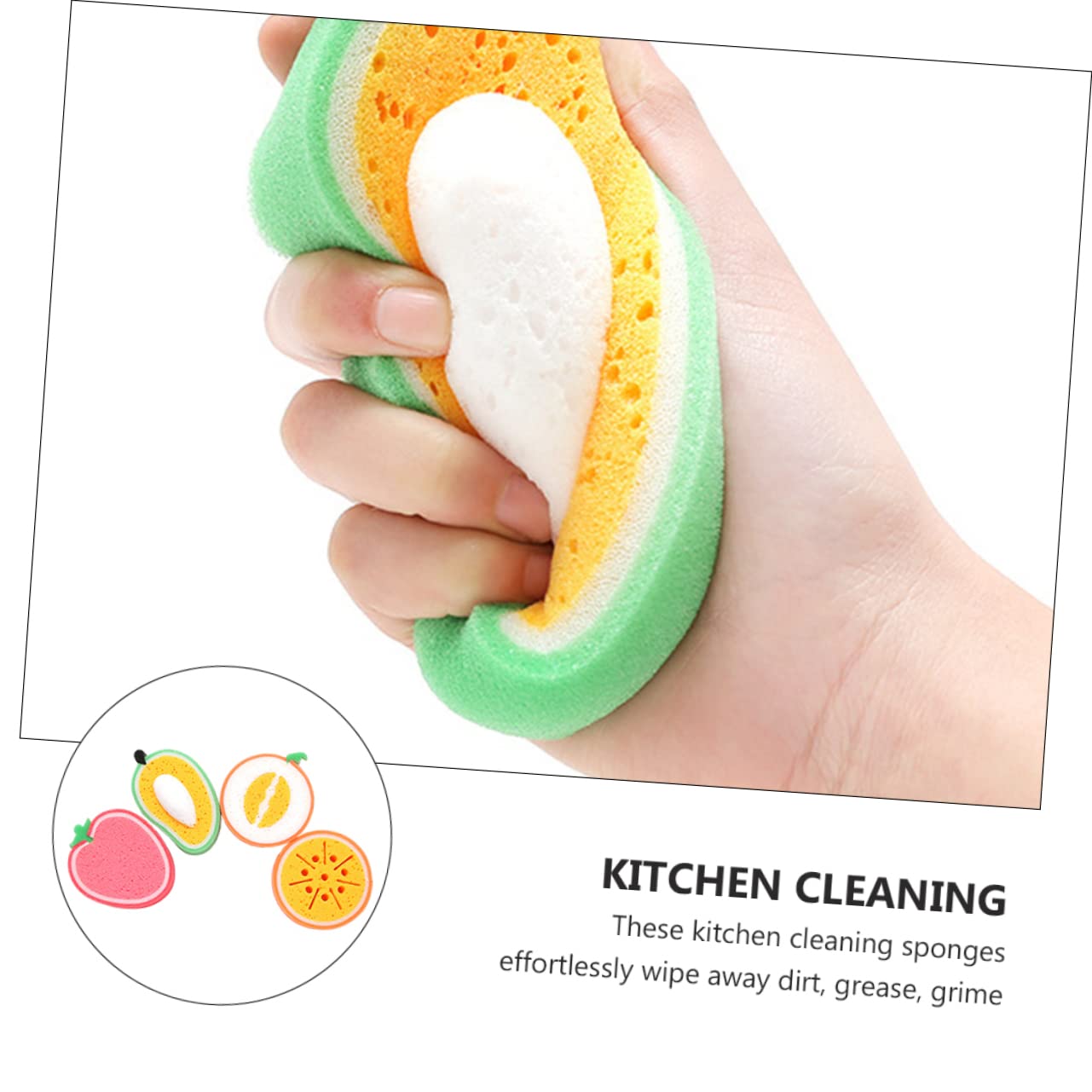 FRCOLOR 3 Juegos Estropajo De Esponja Fregar Plato Esponja para Fregar Resistente Esponjas De Espuma para Lavar Platos Fregadora De Platos Fregadero Plato Esponja De Limpieza 4 Uds * 3