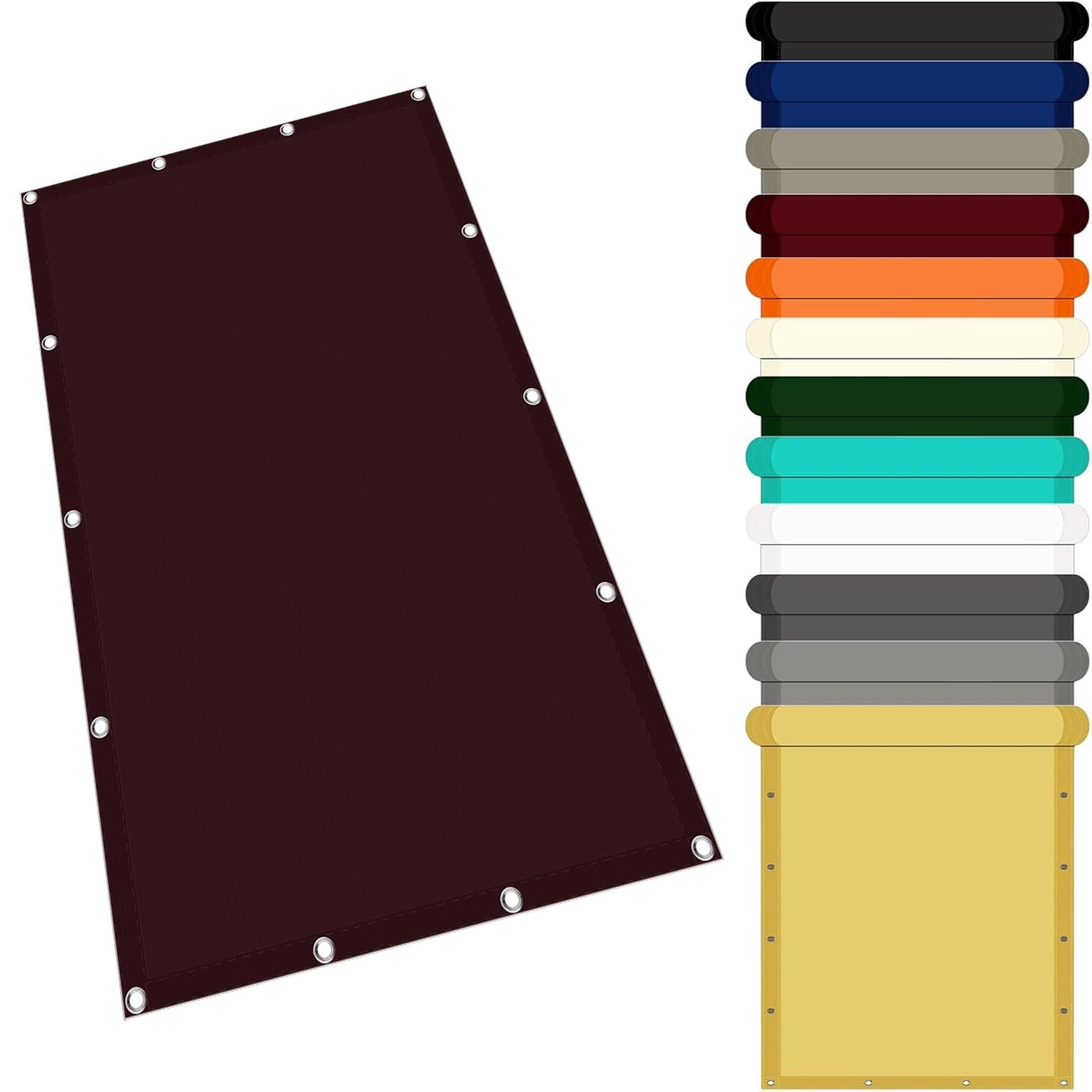 Voile d'ombrage imperméable 100 x 220 cm rectangulaire en polyester vin rouge