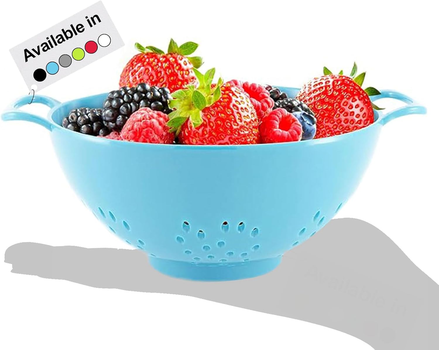 Meadow Lane 6-Inch Small Colander, 3-Cup Food Strainer, Light Blue