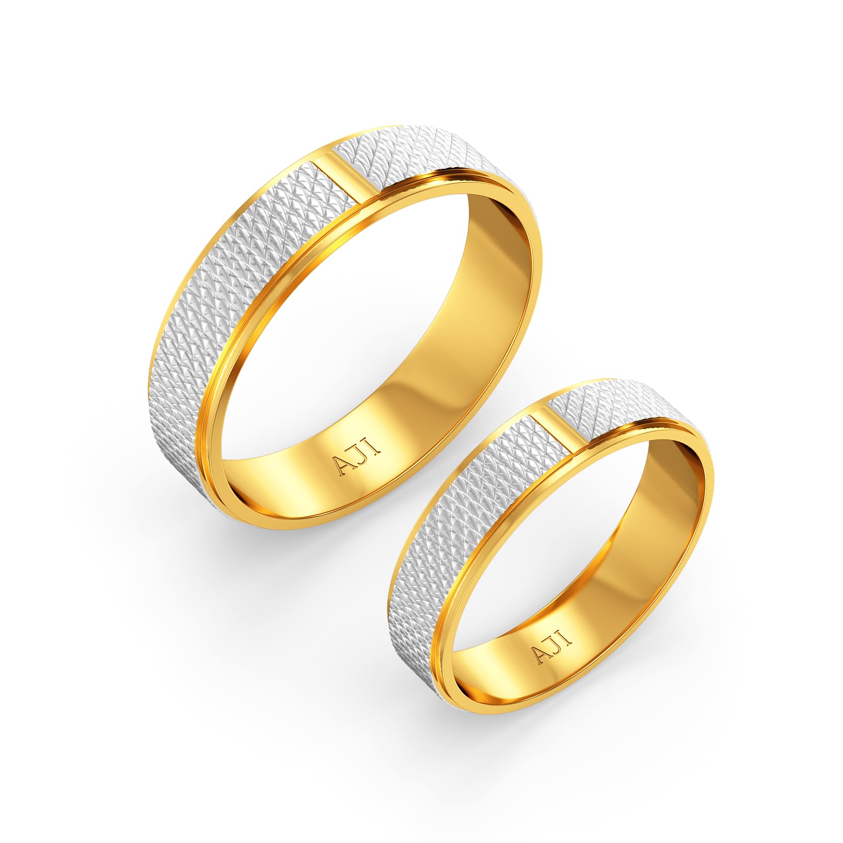 joyalukkas 22k (916) Purity | BIS Certified | Sovereign Textured Gold Ring Combo-picture-32