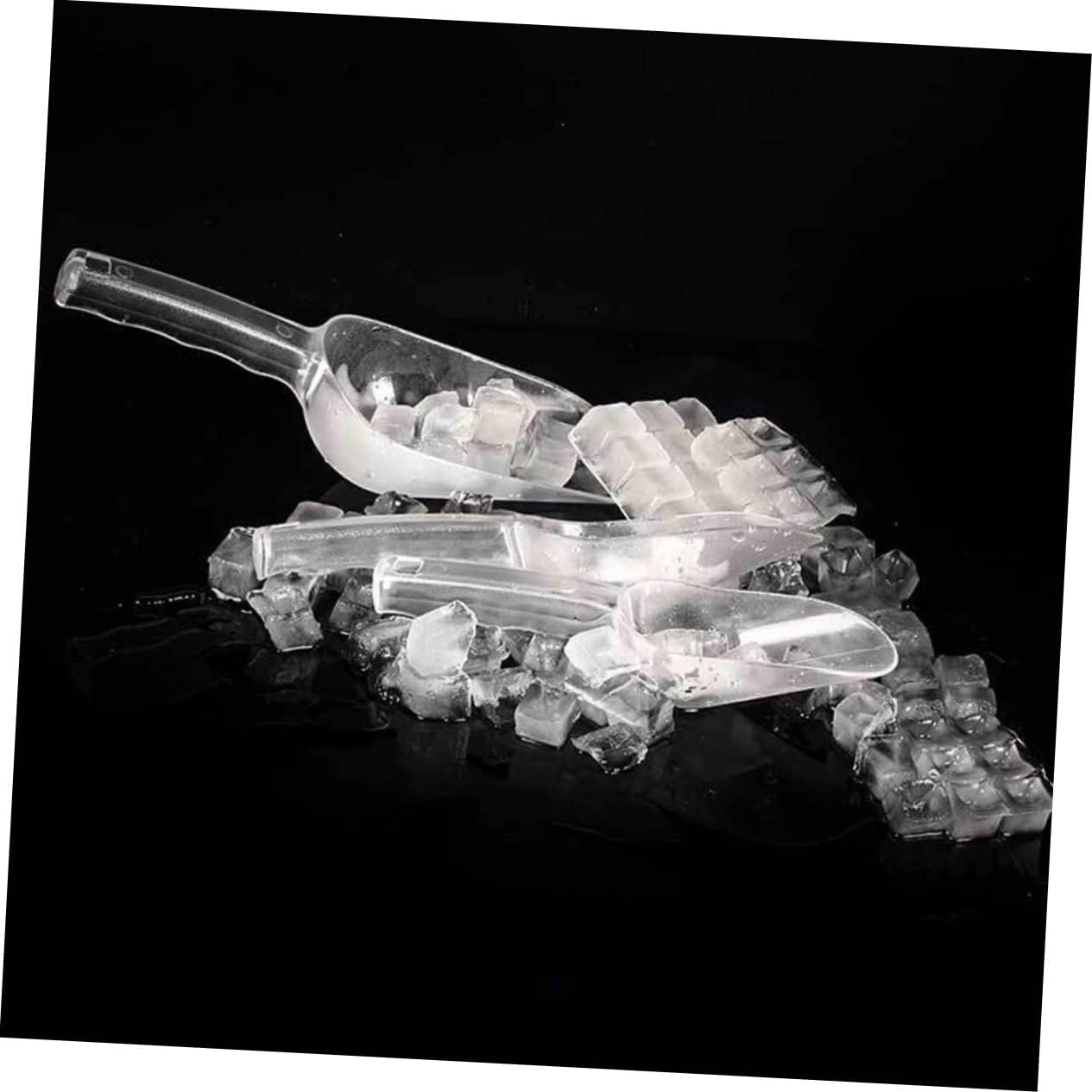 Garneck 8pcs Plastic Ice Scoop Versatile Kitchen Utensils for Ice Flour Rice and Pet Food Ergonomic Design for Comfortable Use Home and Commercial Settings