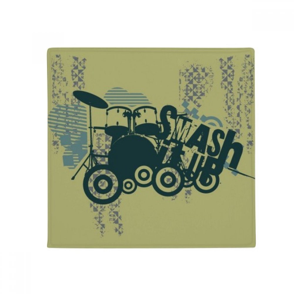 Tapis anti-slip pour sol glissant motif tambour musique cuisine et entrée 50x50 cm