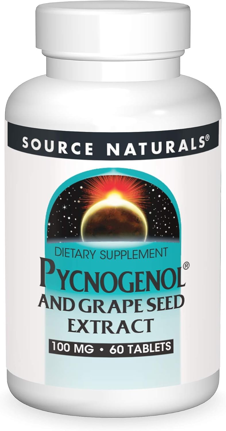 Amazon 海外直送品 Source Naturals Pycnogenol and Grape Seed Extract, 100