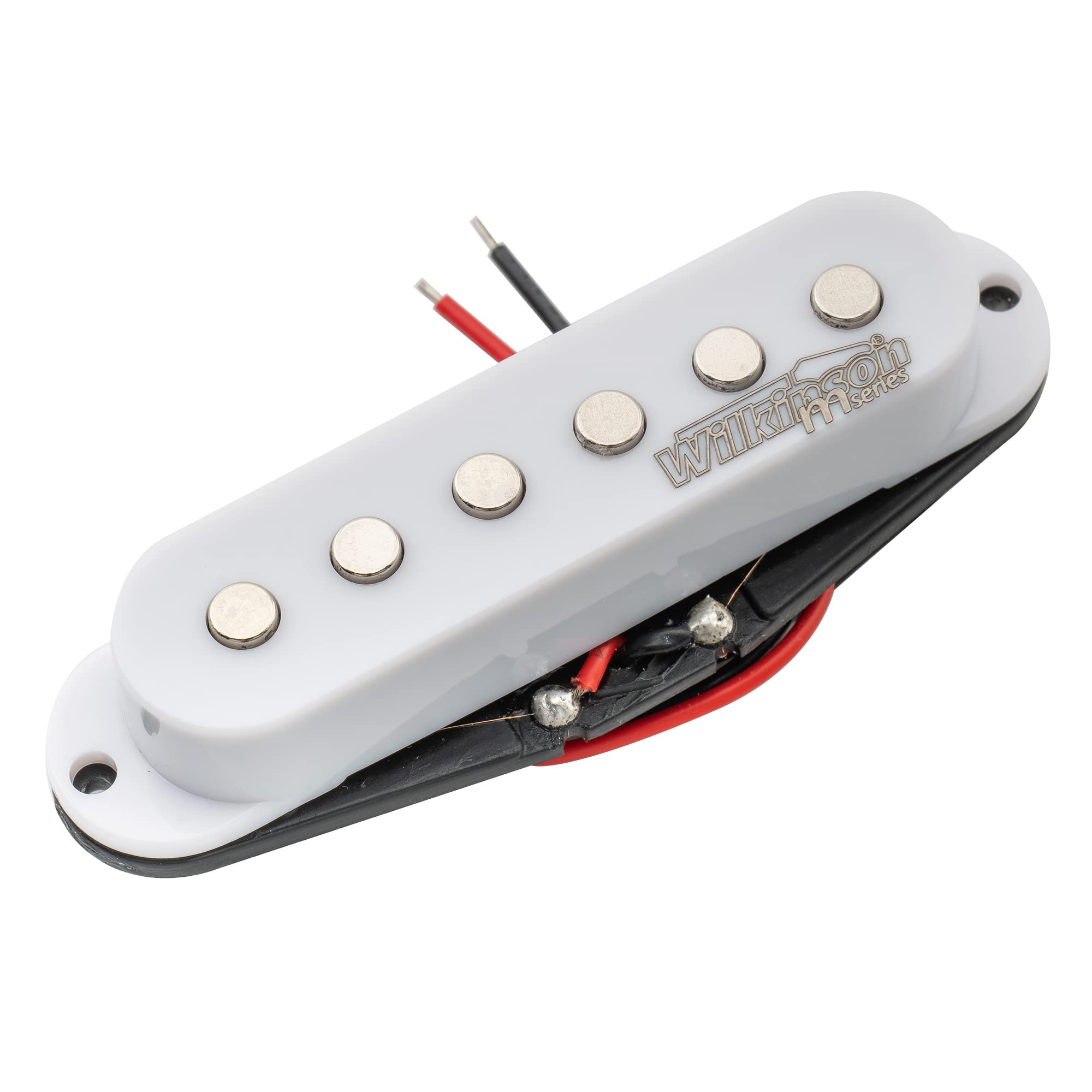 Wilkinson High Output Ceramic Single Coil Middle Pickup for Strat Style Electric Guitar, White