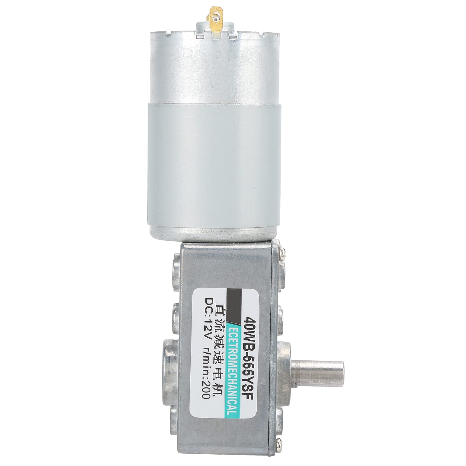 12-V-DC-Getriebemotor, Getriebemotor mit Drehmoment, reversibel und geschwindigkeitsverstellbar, Mini-Untersetzungsmotor für DIY-Roboter, Drehtisch, Türverriegelung, (200 U/min)