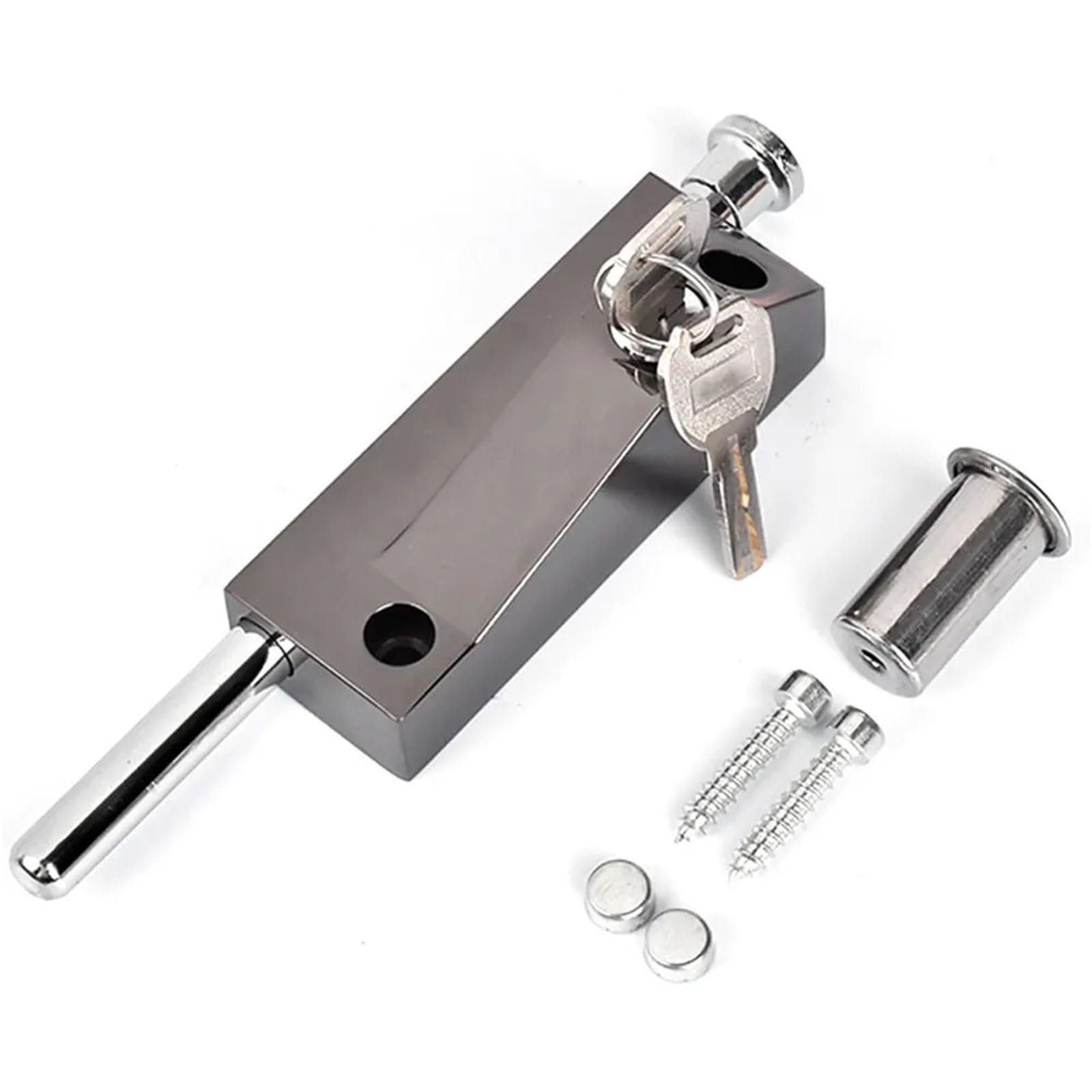 Cerradura de pestillo puerta aleación aluminio, perno seguridad con tornillos y 2 llaves, herrajes multiusos for el hogar Para Puertas(Rose gold)
