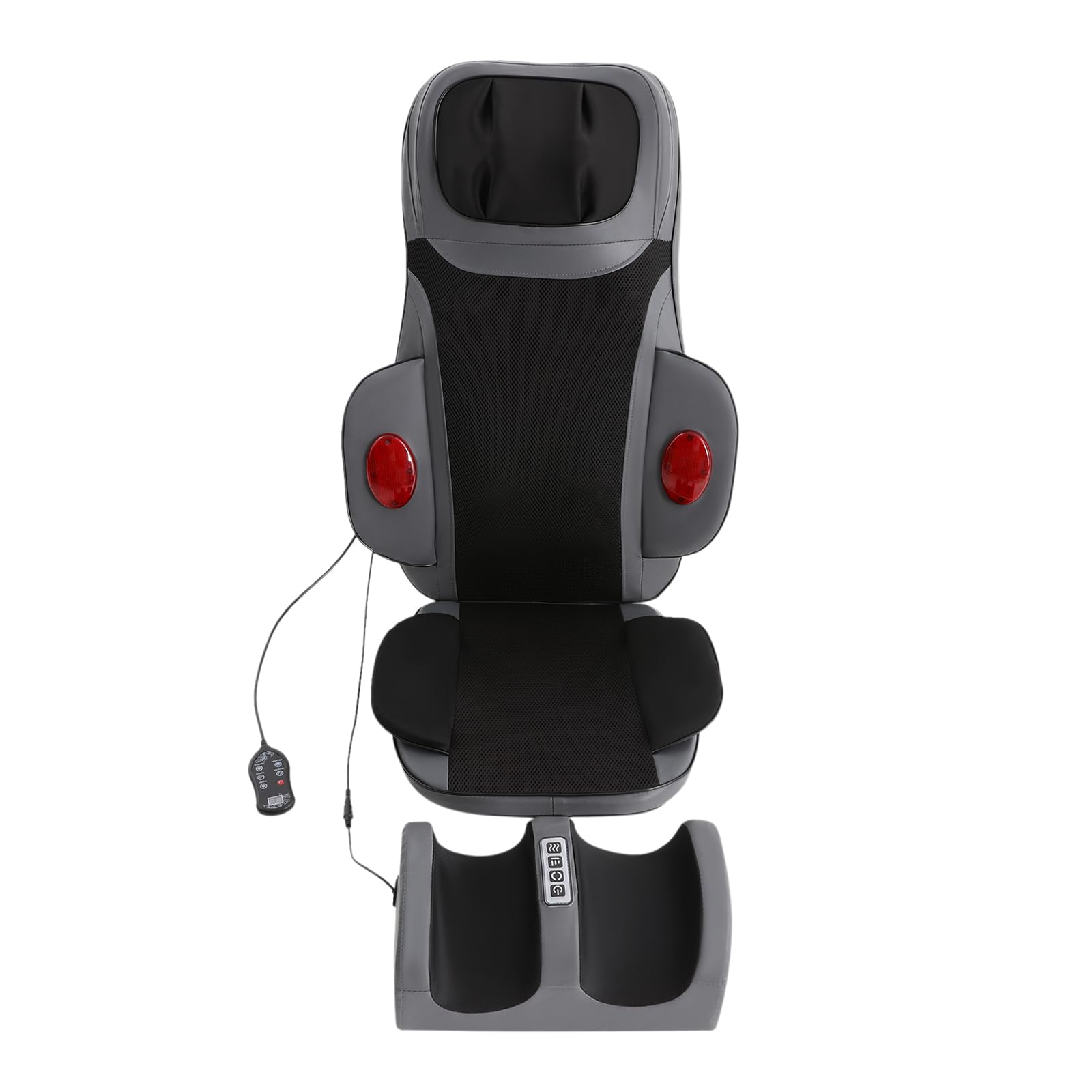 Tapis de massage avec massage des pieds, massage complet du corps, massage du dos et du cou, 3 niveaux d'intensité réglables, amovible, massage, chauffage, vibration