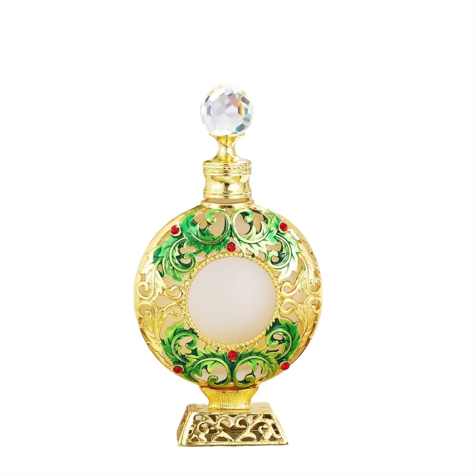Flacone Di Profumo In Vetro Vintage Bottiglia di profumo vintage Mystic riutilizzabile da viaggio vuota vetro for olio essenziale 30 ml Per Decorazione(Green)