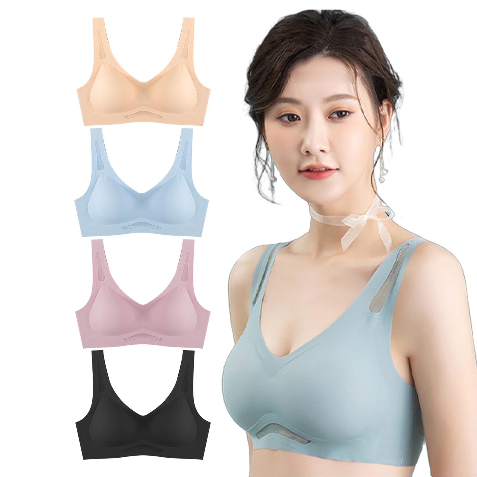 Veimia シームレスブラ L パステルピンク、フレッシュ Veimia シームレスブラ L パステルピンク、フレッシュ - メルカリ