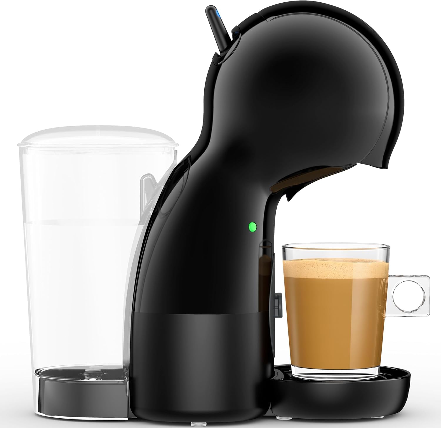 Krups Nescafé Dolce Gusto Piccolo XS, Cafetera de cápsulas de 15 bares, 0,8L capacidad, Espuma Cremosa y Calentamiento Rápido en 40s, Modo eco, Color negro, Incluye 3 packs de café, KP1A3BCAS