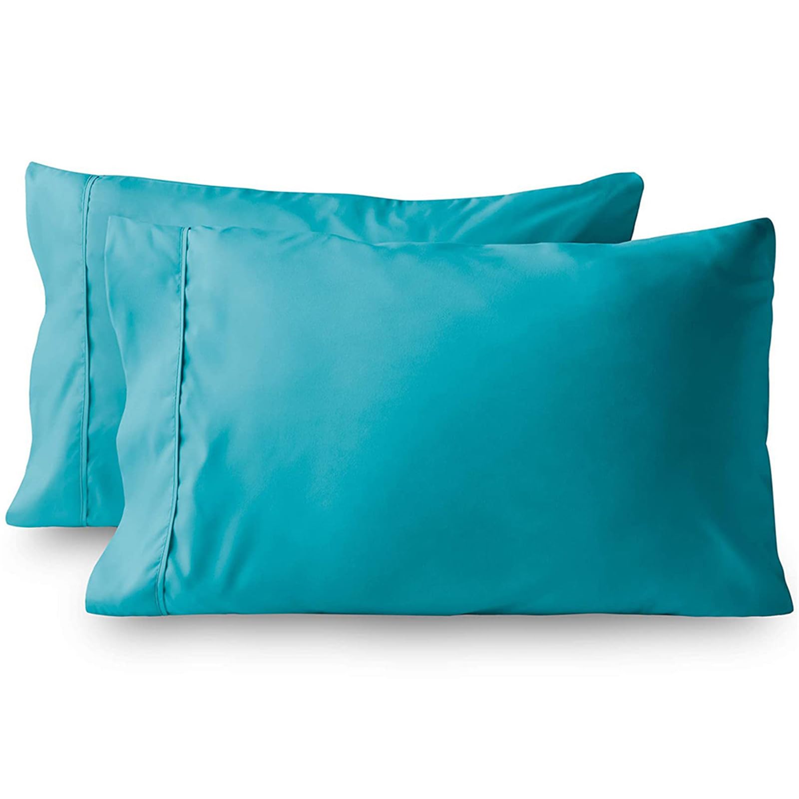 Jazuaiao 2Pack Brusheds Plain Pillowcases Wrinkles and Stain Resistant Soft Envelope Closure Bed Pillow Case Wrinkles Resistant Pillowcases