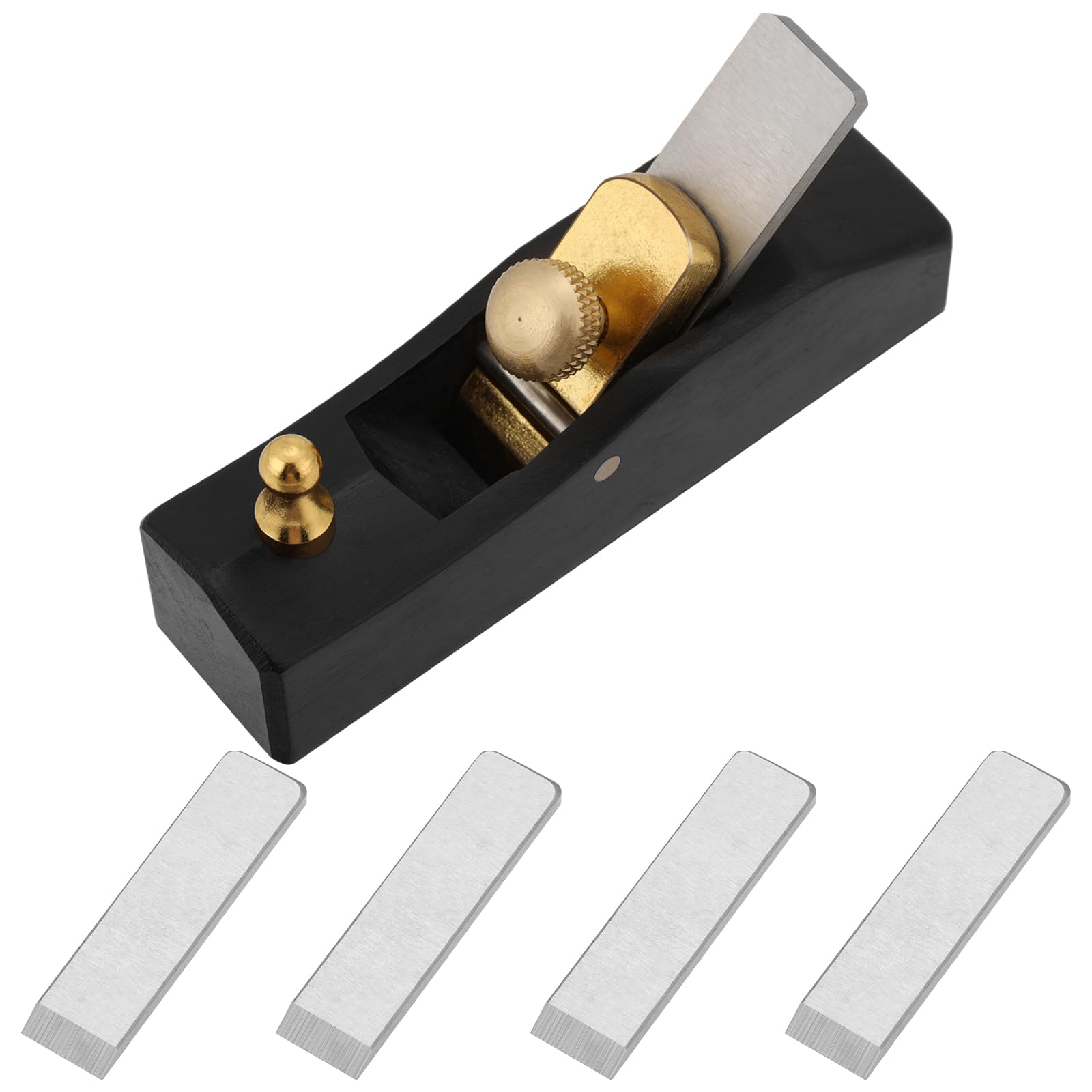 WILLBOND Mini Hand Planer Small Hand Planer Micro Planer with 4 Pcs Planer Blade Mini Wood Plane Hand Plane for Wood for Woodworking, Trimming Surface Smoothing