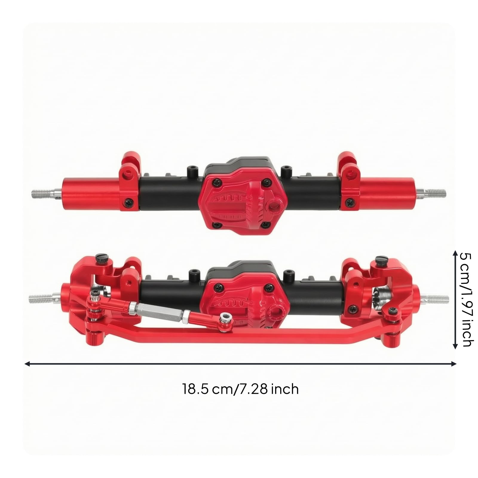 Assale con Carter in Lega di Zinco e Ingranaggi Sinterizzati Resistente Set Assale Ingranaggi in Metallo Preciso per Modellismo da Arrampicata
