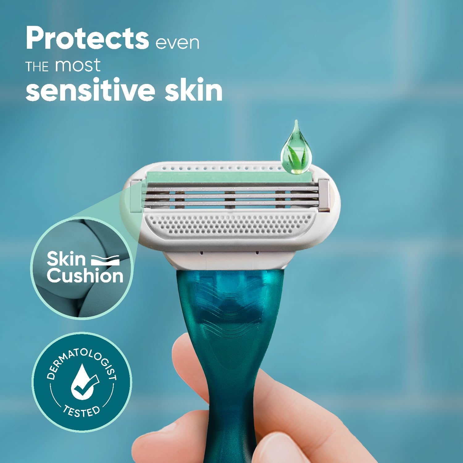 Gillette Venus Smooth - Lame per rasoio da donna, 4 lame di ricambio