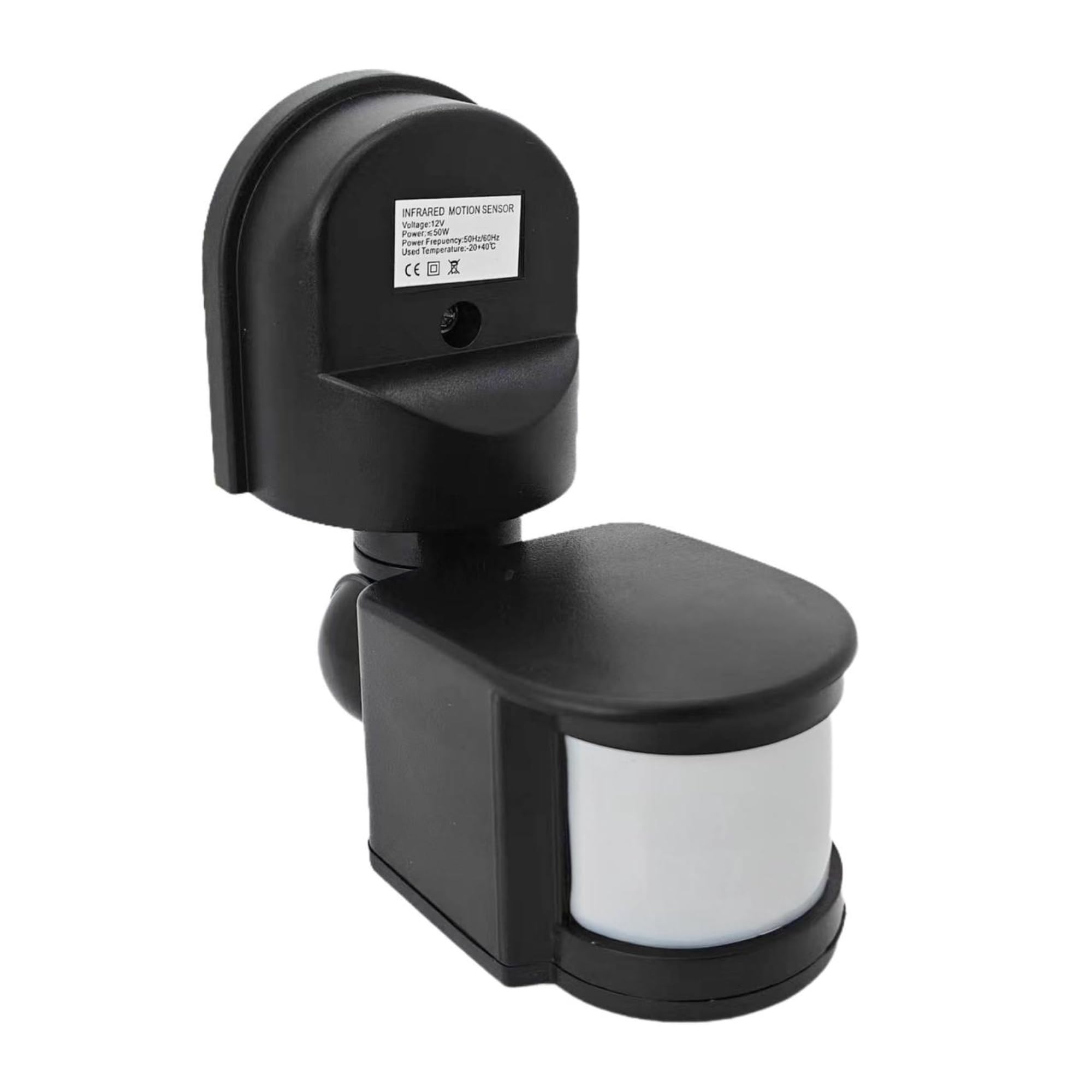 Clearhill Black 110V - 240V Pir Motion Detecto Sensor Switch,Wall Mounted,180° Detection Range,Waterproof,Automatic Dusk To Dawn,For Backyards, Garages,Doorways.(Black)