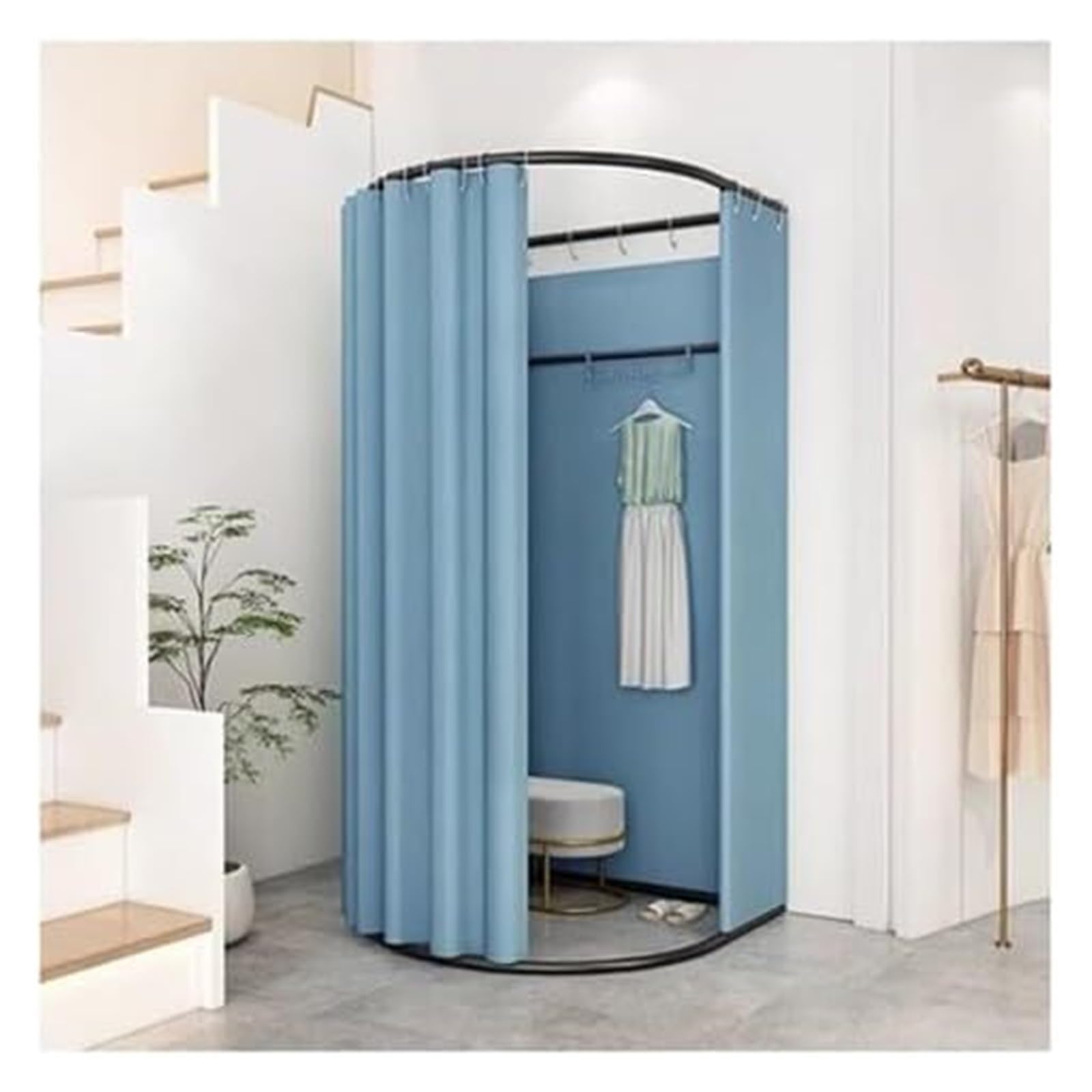Vestidor de privacidad con cortinas opacas gruesas que bloquean la luz en oficinas
