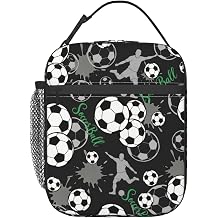 Soccer Ball Lunch box, Leak-Proof Soft Cooler Tote Bag for Work, Travel, Gym, Picnic