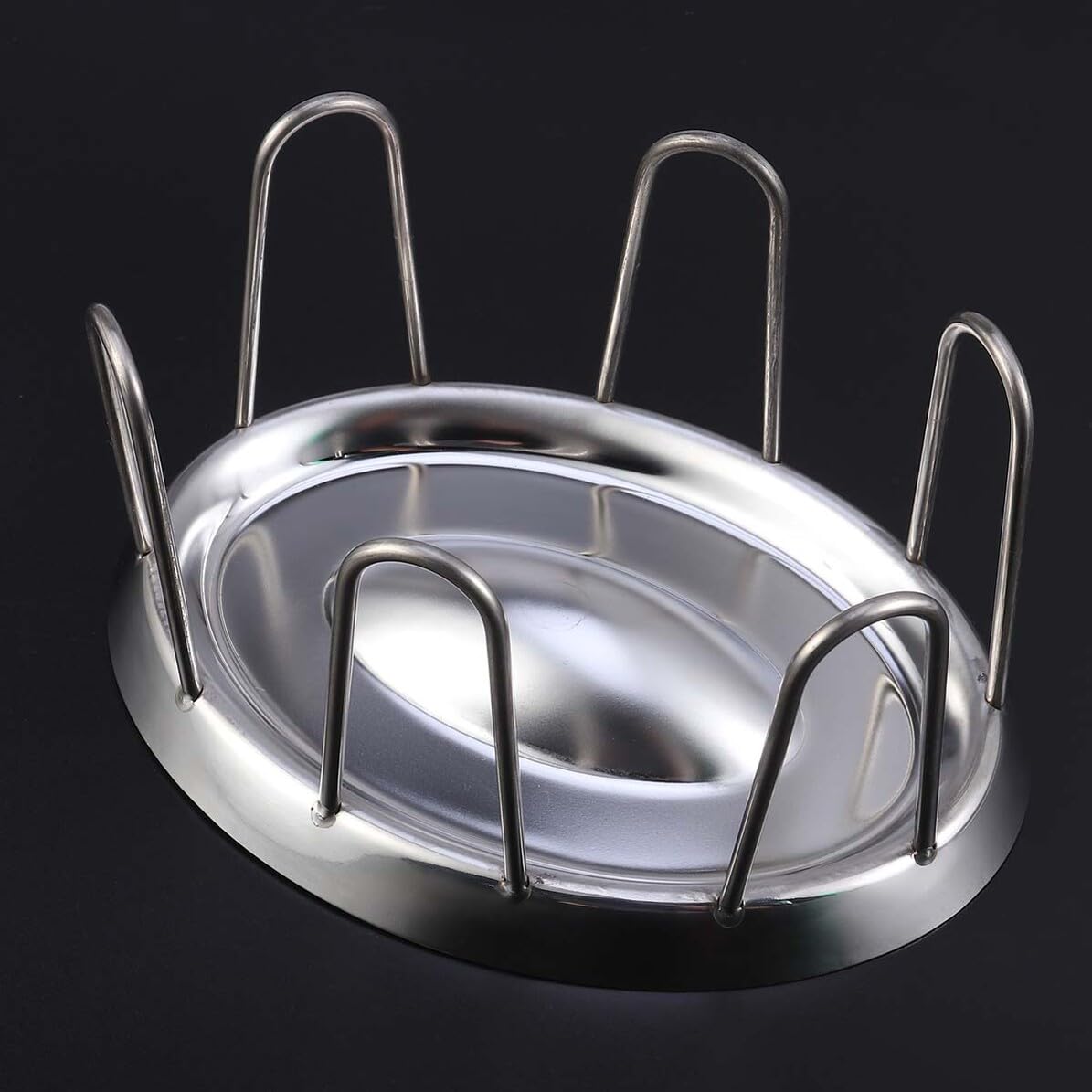FRCOLOR Ciotola Alimentazione Rettile in Acciaio Inossidabile Piatto Rotondo per Tartarughe e Rettili Design Compatto e Facile da Pulire Liscio Sicuro per Animali Antiscontro per Cibo e