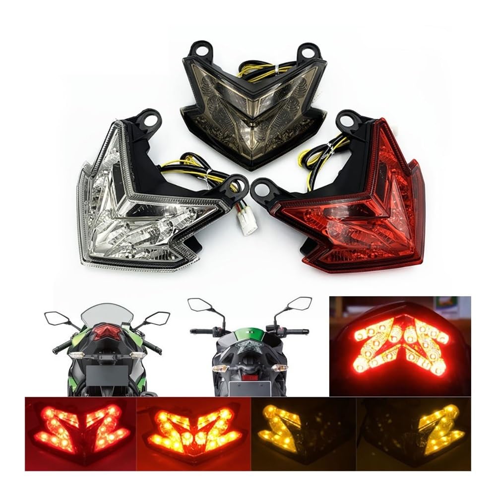 Luz trasera LED para motocicleta, luz indicadora de señal de giro trasera de freno para Kawa&saki Z800 Zx6r Z125 Luz trasera moto