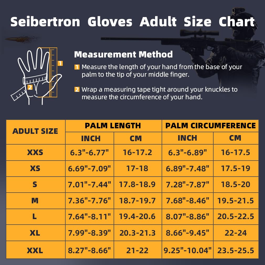 Seibertron Brevettato S.O.L.A.G 2.0 Guanti Impermeabili Touch Screen Tattici