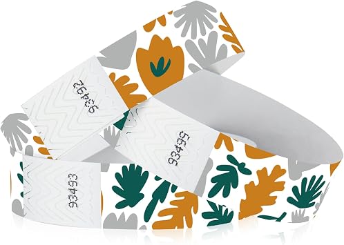 500 WristCo Plant Tyvek Wristbands for Events Security Cuts & Tamper-Proof Design to Prevent Reuse Premium-Grade Bracelets for Hospital & Medical ID, Party & VIP Identification