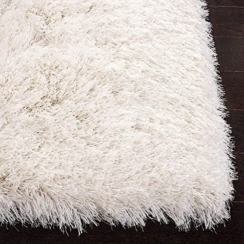 Image of F & B RUGS ; SUPERIOR QUALITY PRODUCTS Firoz and Brothers Handwoven Super Soft Indoor Modern Shag Microfibre Silky Fluffy Smooth 7x10 feet Ivory