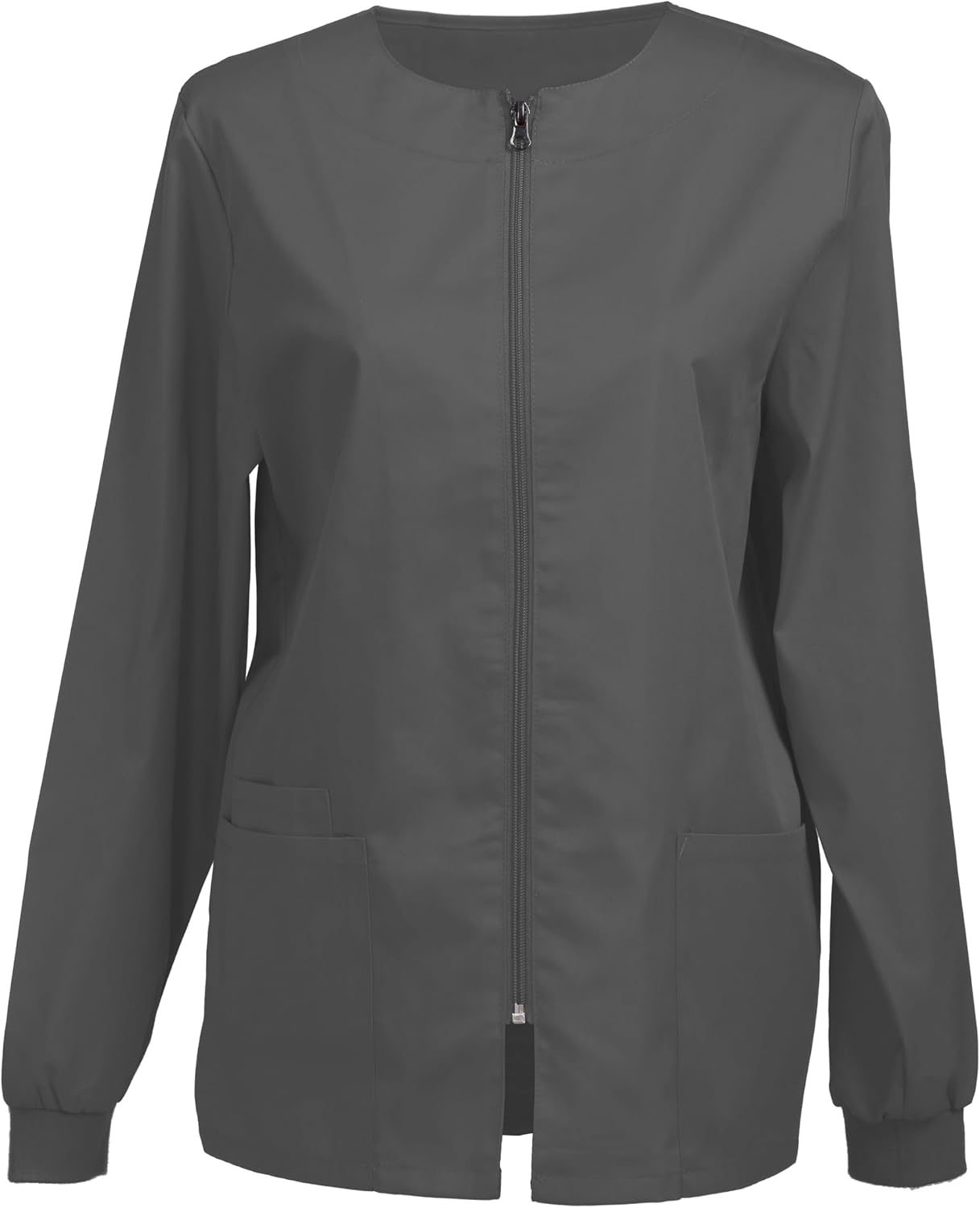 Women’s Scrub Jacket Workwear Zip Front Warm-up Jacket