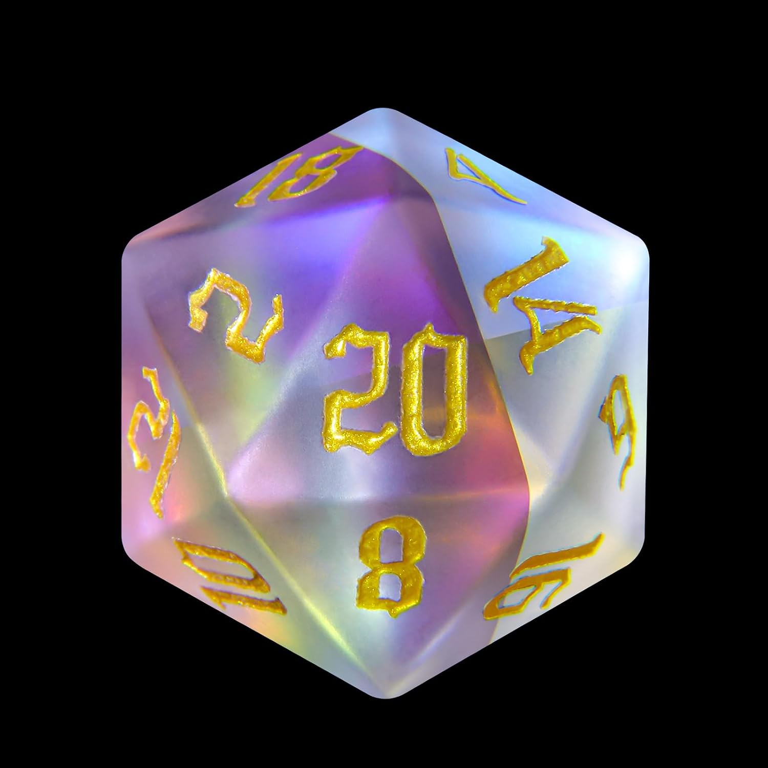 LUCKY-M Prism Glass Rainbow DND Dice Set, Dungeons and Dragons Unique Dice Set RPG Transparent Dice D&D Sets, D20 D12 D10 D00 D8 D6 D4 Cool D and D Dice